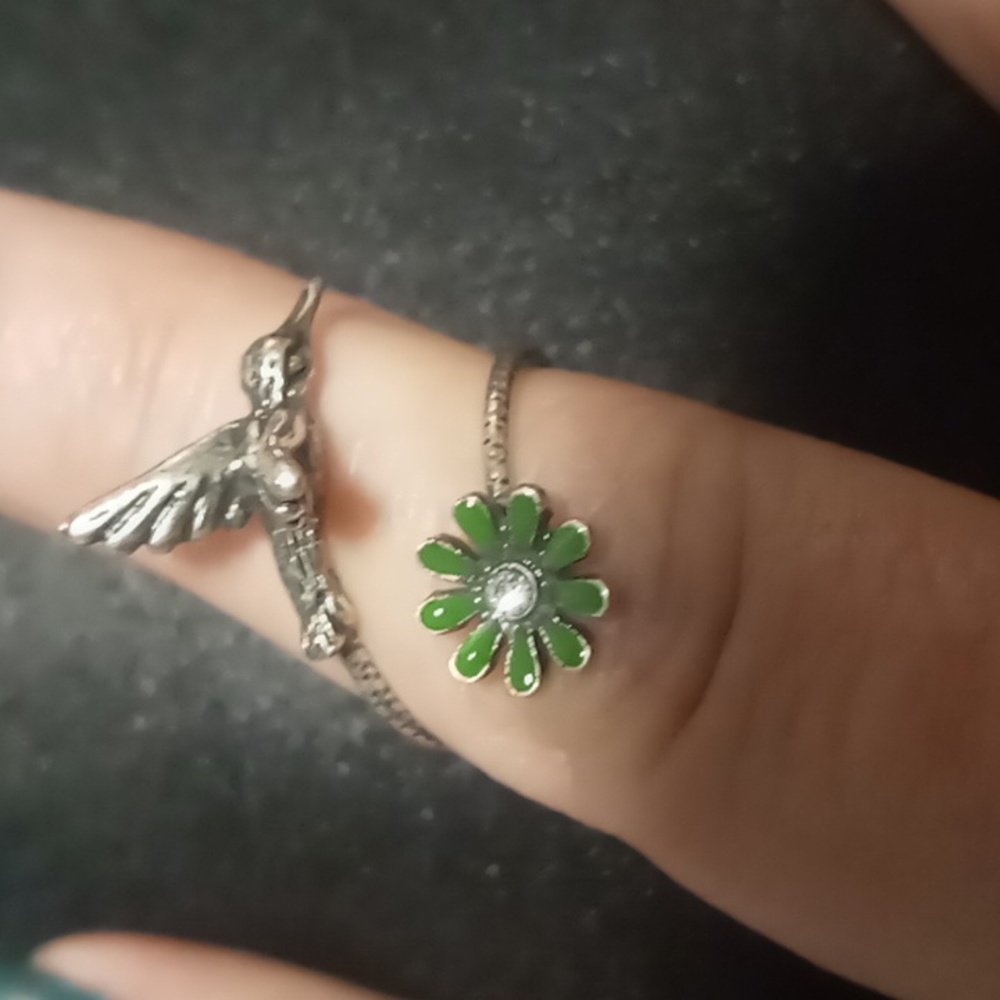 Hummingbird wrap ring. Delicate stylish - Picture 3 of 4